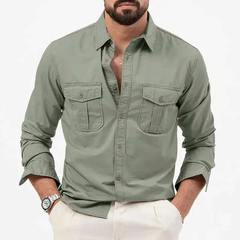 Steve | Men’s Casual Long Sleeve Button-Up Shirt