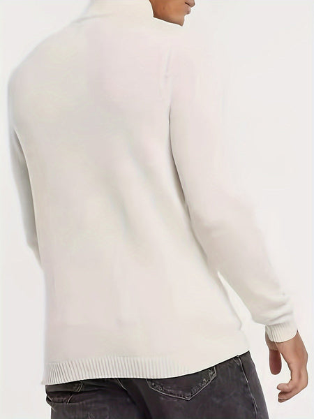 Wilon | Men’s Casual Half-Zip Sweater with High Collar
