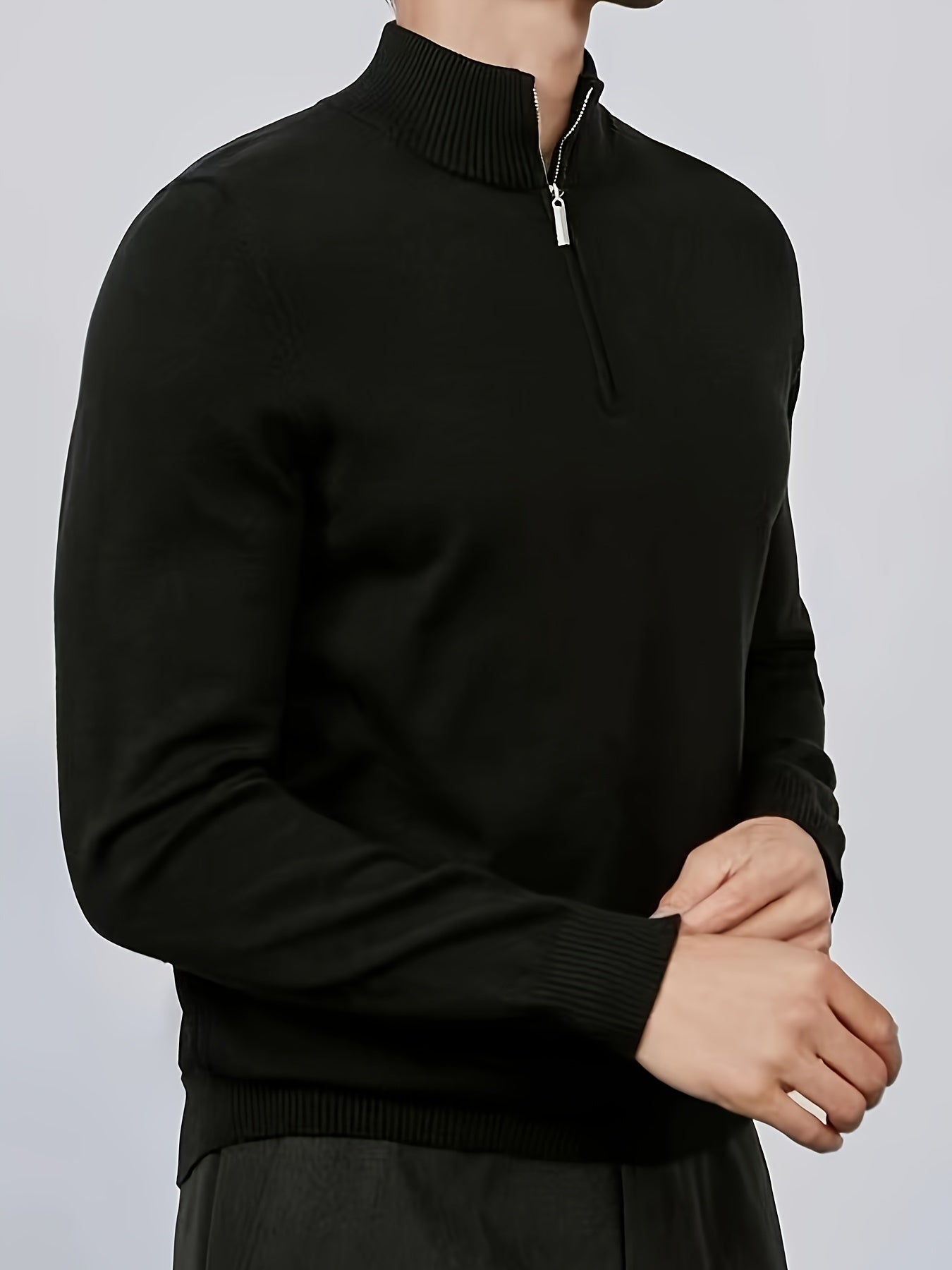 Wilon | Men’s Casual Half-Zip Sweater with High Collar