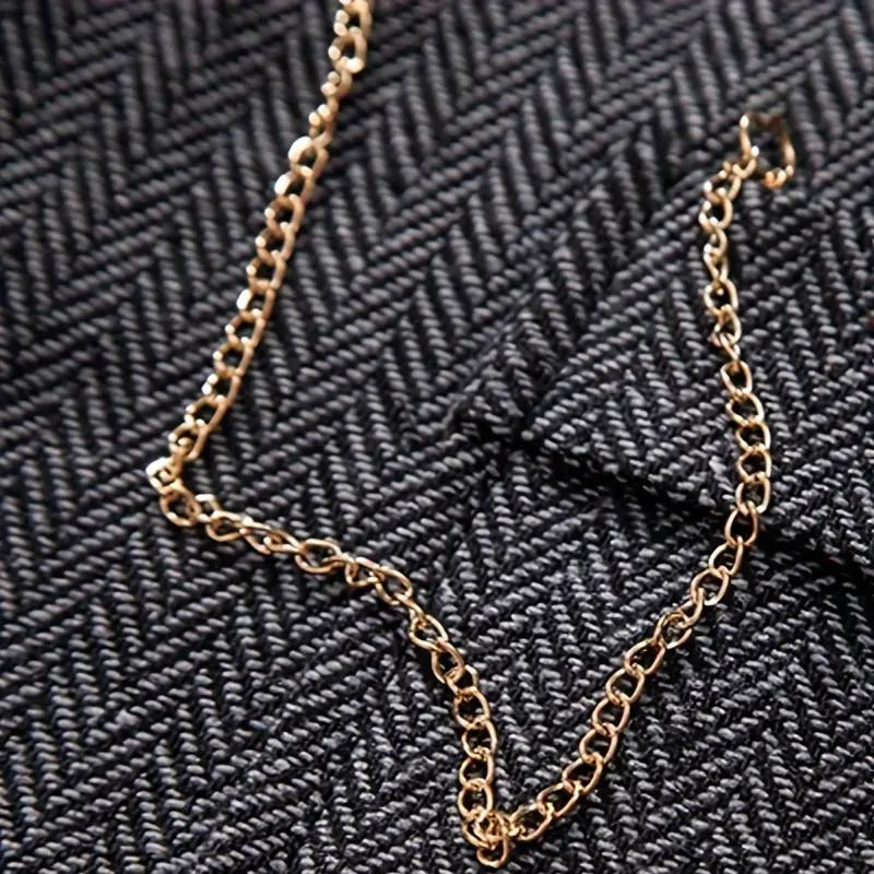 Morie | Men’s Herringbone Waistcoat with Lapel and Chain Detail