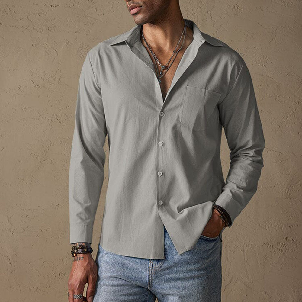 Sierro | Men’s Casual Linen Shirt