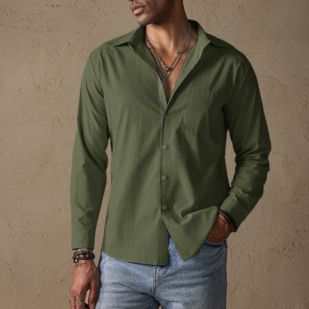 Sierro | Men’s Casual Linen Shirt