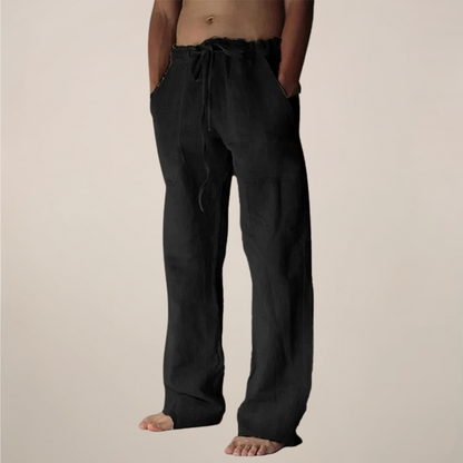 Clamie | Men’s Linen Blend Relaxed Fit Trousers