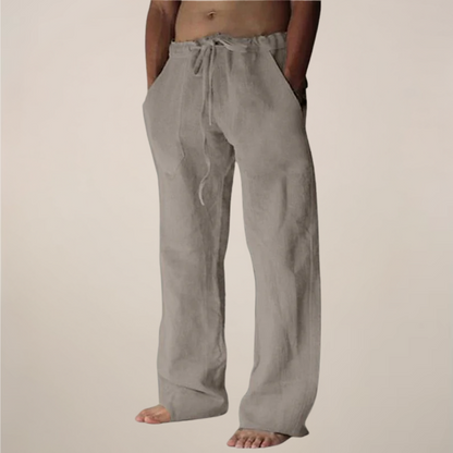 Clamie | Men’s Linen Blend Relaxed Fit Trousers