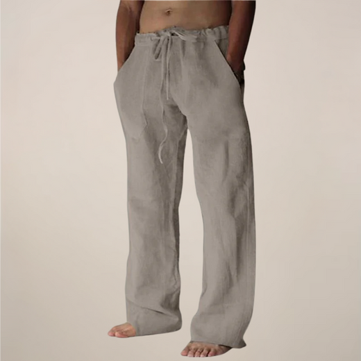 Clamie | Men’s Linen Blend Relaxed Fit Trousers