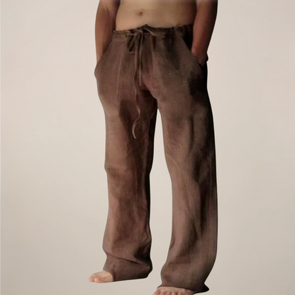 Clamie | Men’s Linen Blend Relaxed Fit Trousers