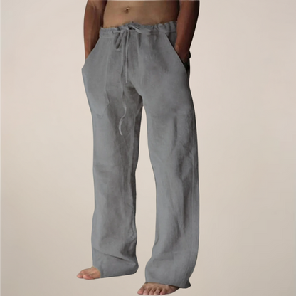 Clamie | Men’s Linen Blend Relaxed Fit Trousers