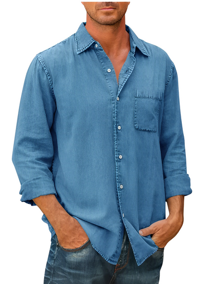 Bruno | Men’s Long Sleeve Denim Shirt