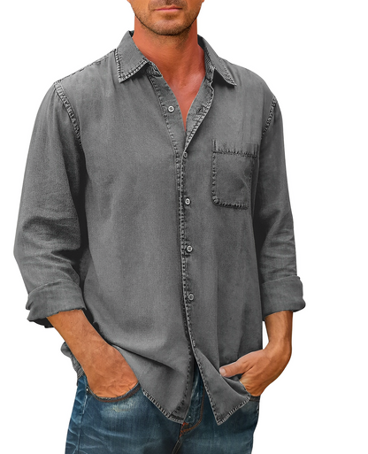 Bruno | Men’s Long Sleeve Denim Shirt