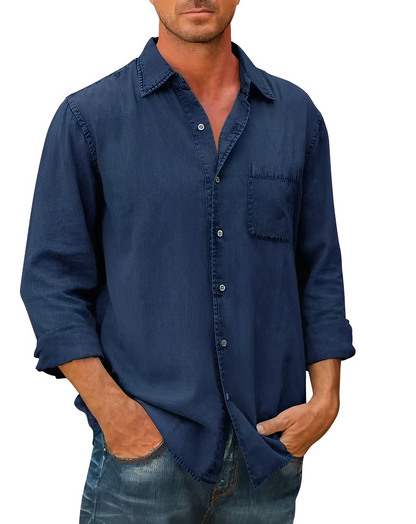 Bruno | Men’s Long Sleeve Denim Shirt