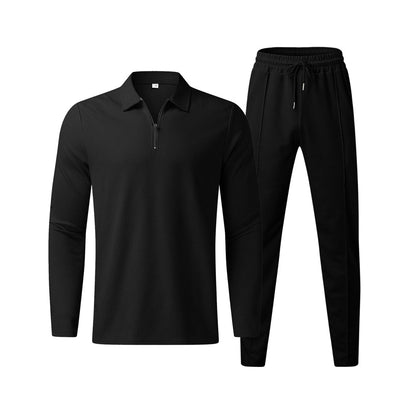 Quen | Men’s Long Sleeve Polo Shirt and Trouser Set