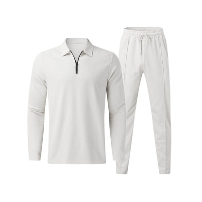 Quen | Men’s Long Sleeve Polo Shirt and Trouser Set