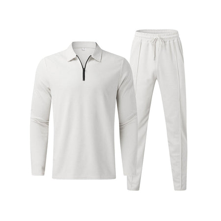 Quen | Men’s Long Sleeve Polo Shirt and Trouser Set