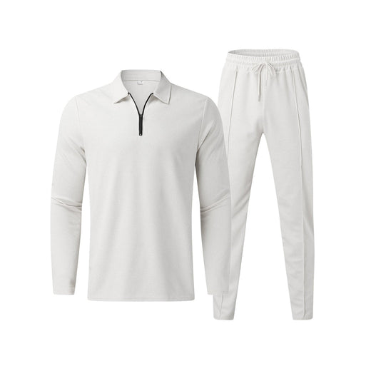 Quen | Men’s Long Sleeve Polo Shirt and Trouser Set
