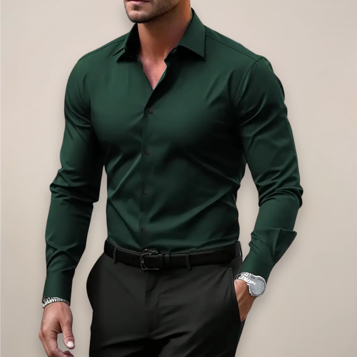 Cavero | Men’s Classic Notched Collar Button Shirt