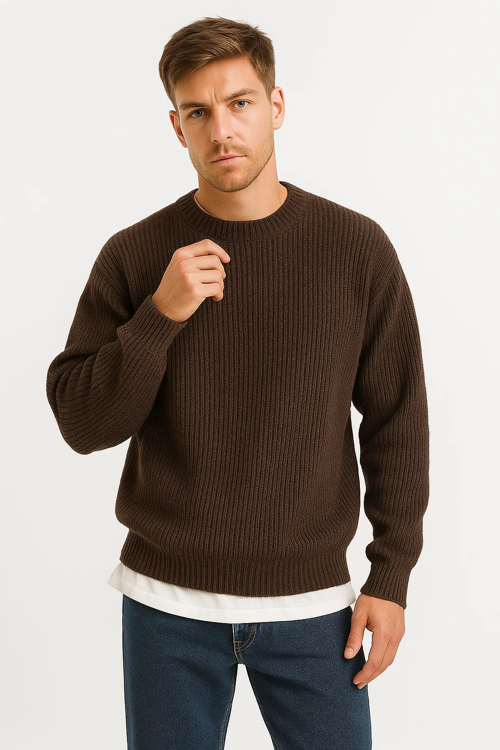 Jastine | Men’s Oversized Ribbed Knit Sweater