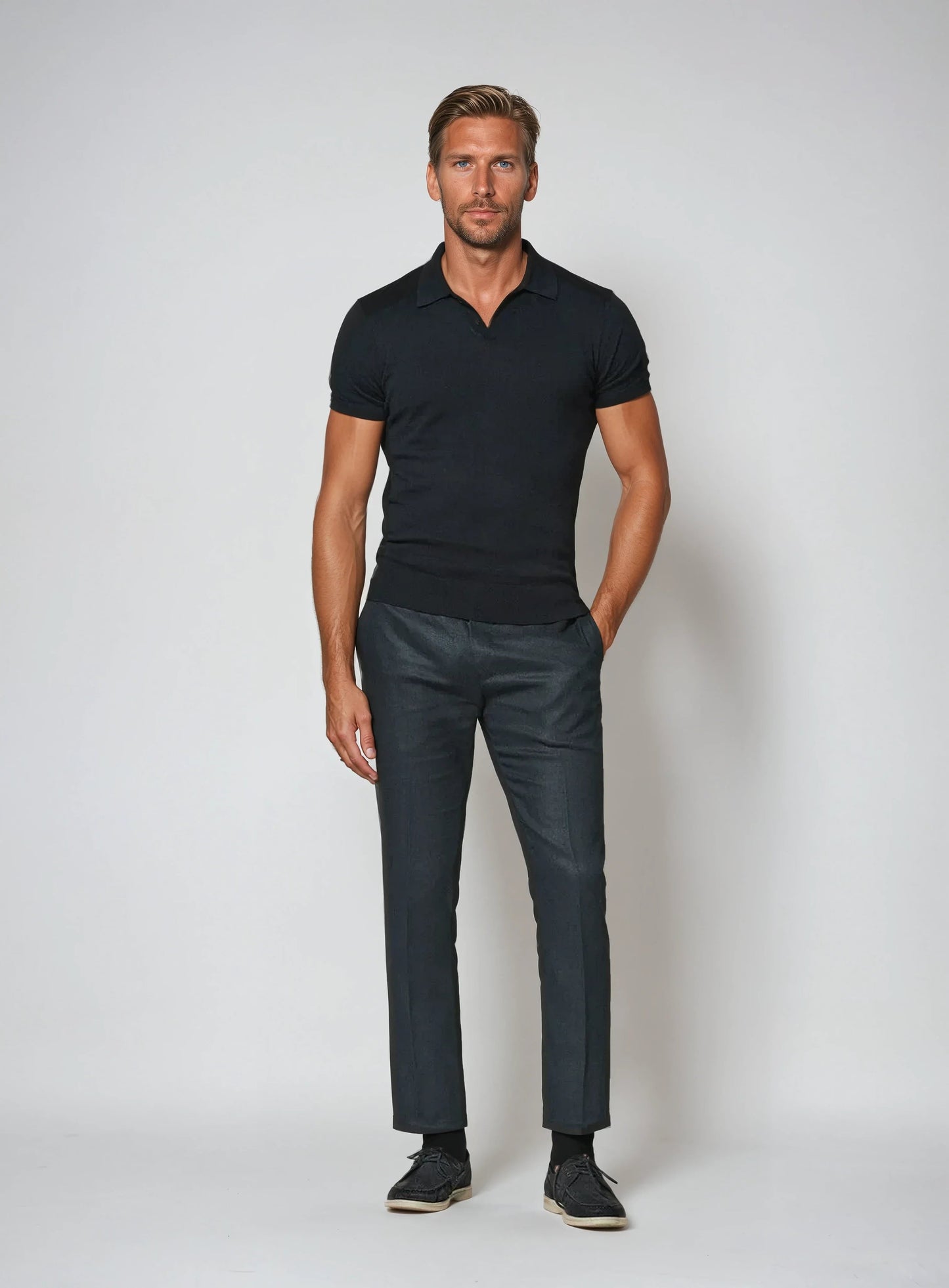 Wilfred | Men’s Buttonless Knitted Polo Shirt