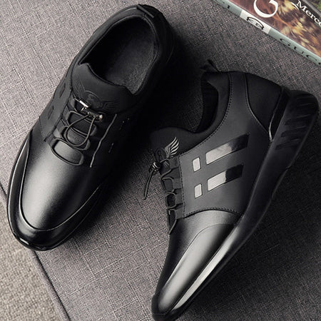 Travis | Men’s Premium Faux Leather Comfort Sneakers