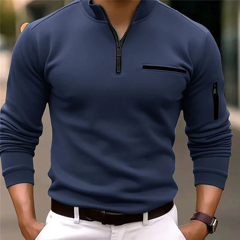 Arion | Men’s Quarter-Zip Polo Shirt
