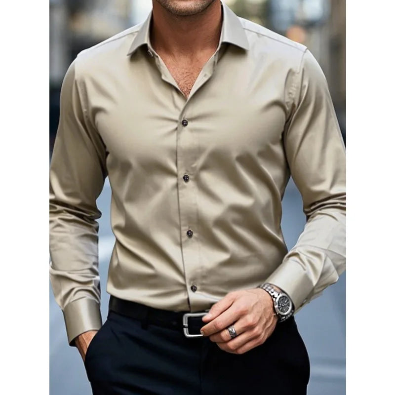 Tedd | Men’s Slim Fit White Button-Down Shirt