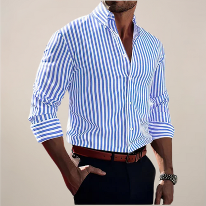 Harron | Men’s Striped Long Sleeve Shirt