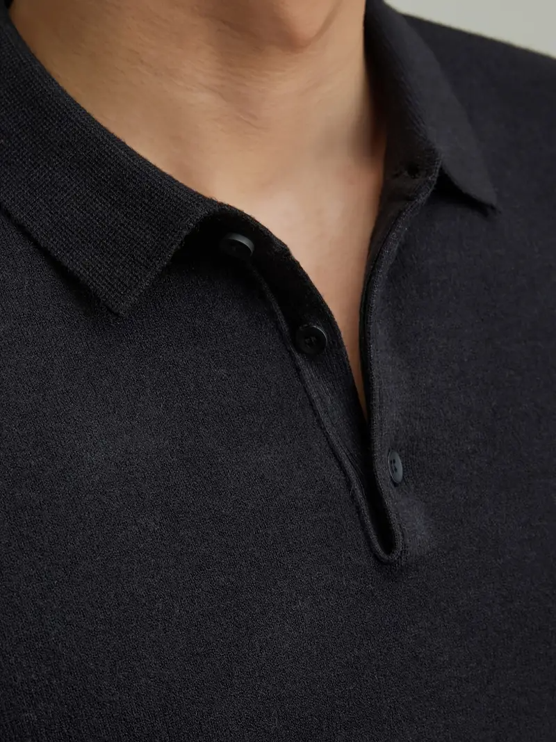 Sanfel | Men’s Stylish Knit Polo Sweater