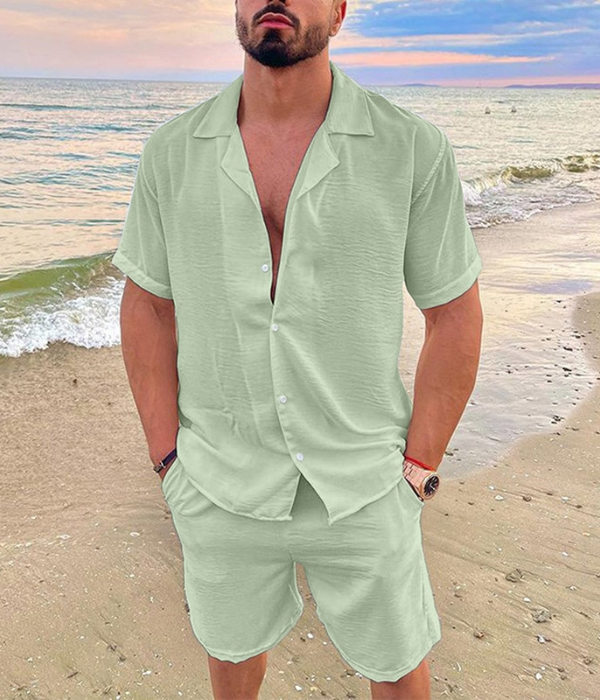 Eden | Men’s Linen Short Sleeve Summer Set