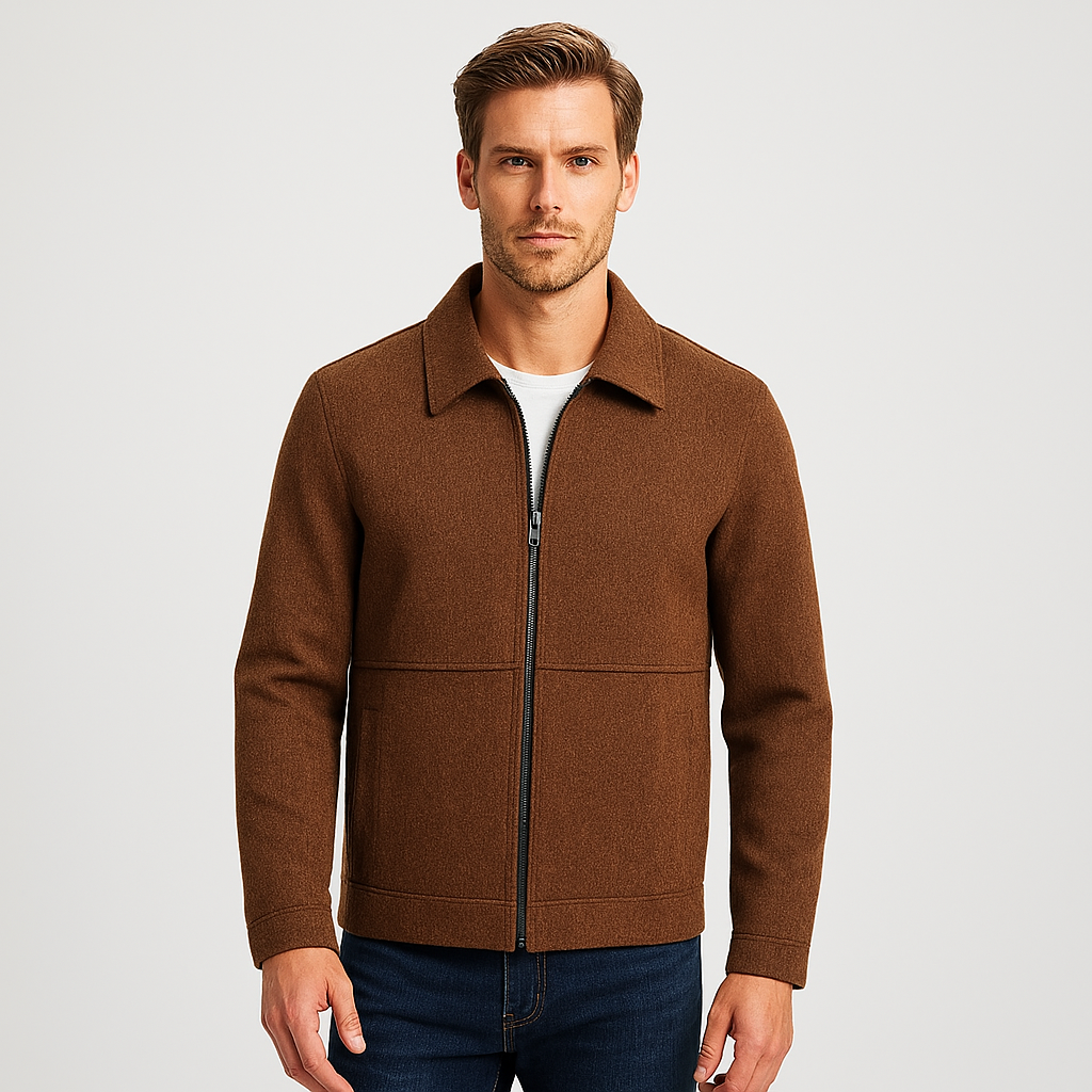 Terrence | Men’s Textured Harrington Super Shirt