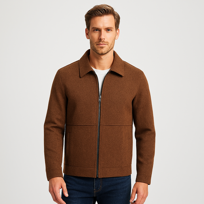 Terrence | Men’s Textured Harrington Super Shirt