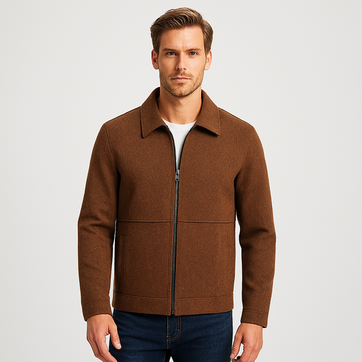 Terrence | Men’s Textured Harrington Super Shirt