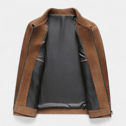 Terrence | Men’s Textured Harrington Super Shirt