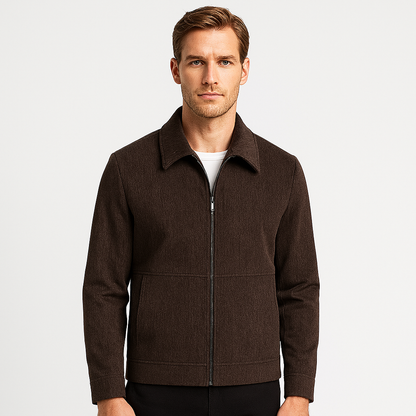Terrence | Men’s Textured Harrington Super Shirt