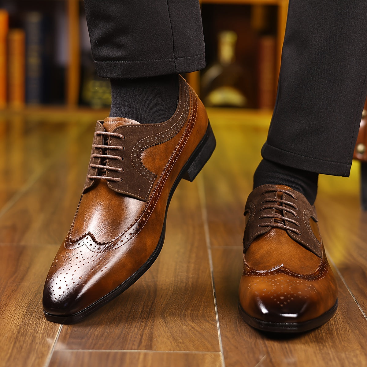 Creston | Men’s Two-Tone Wingtip Brogue Oxfords