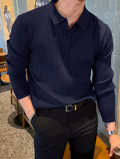 Charlon | Men’s V-Neck Knit Sweater