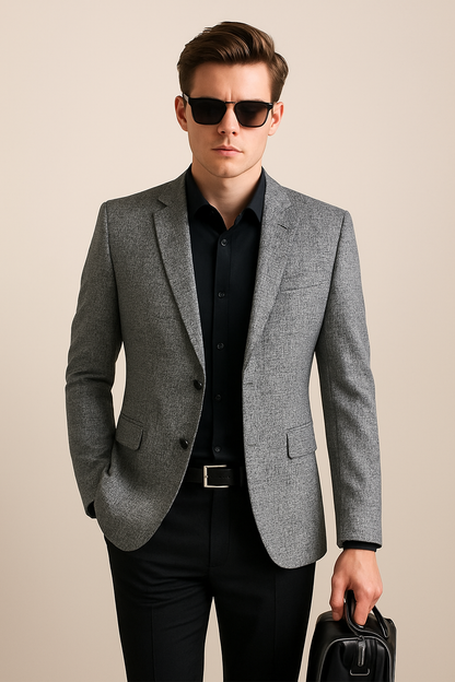 Mireon | Men’s Slim-Fit Casual No-Iron Jacket