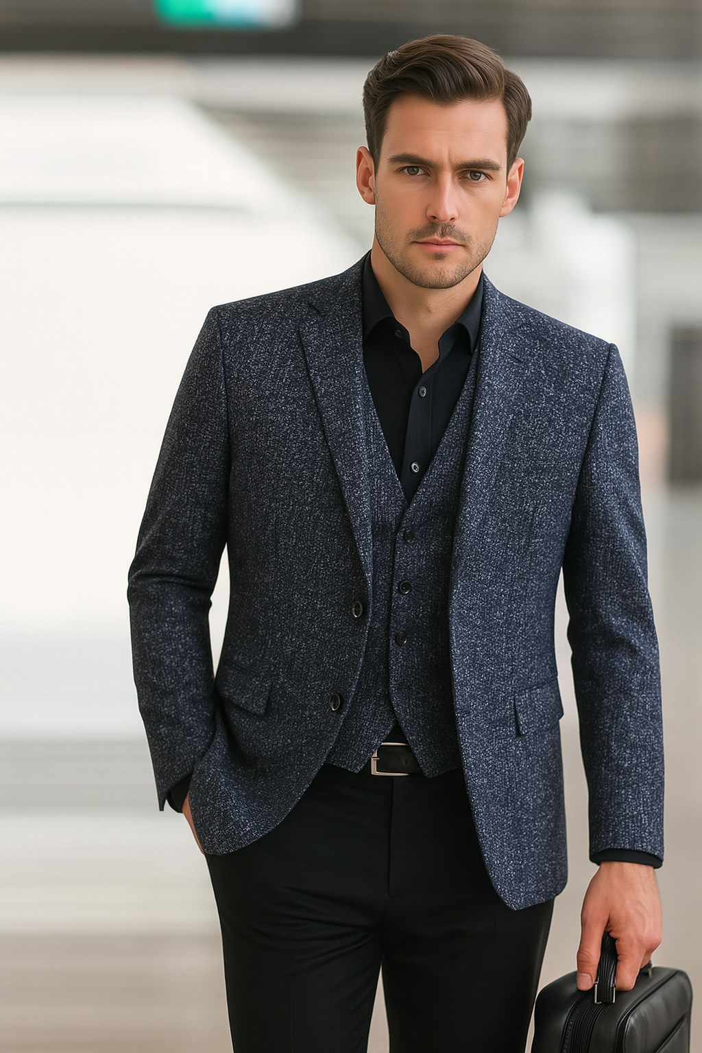 Mireon | Men’s Slim-Fit Casual No-Iron Jacket