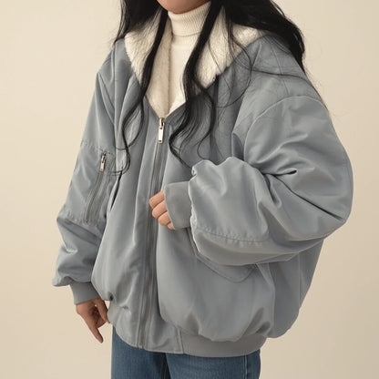 Namieh | Women’s Fur Hooded Bomber Jacket