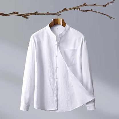 Nolland | Men’s Tailored Linen Blend Button-Up Shirt