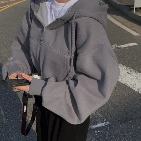 Norie | Women’s Zippered Wide Sweatshirt