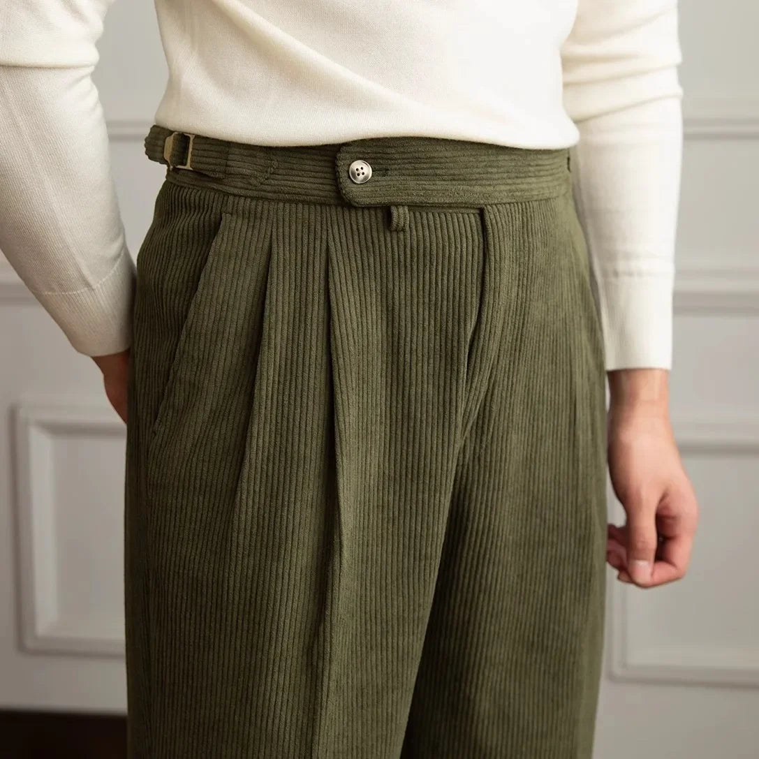 Norman | Men’s High-Waisted Corduroy Trousers