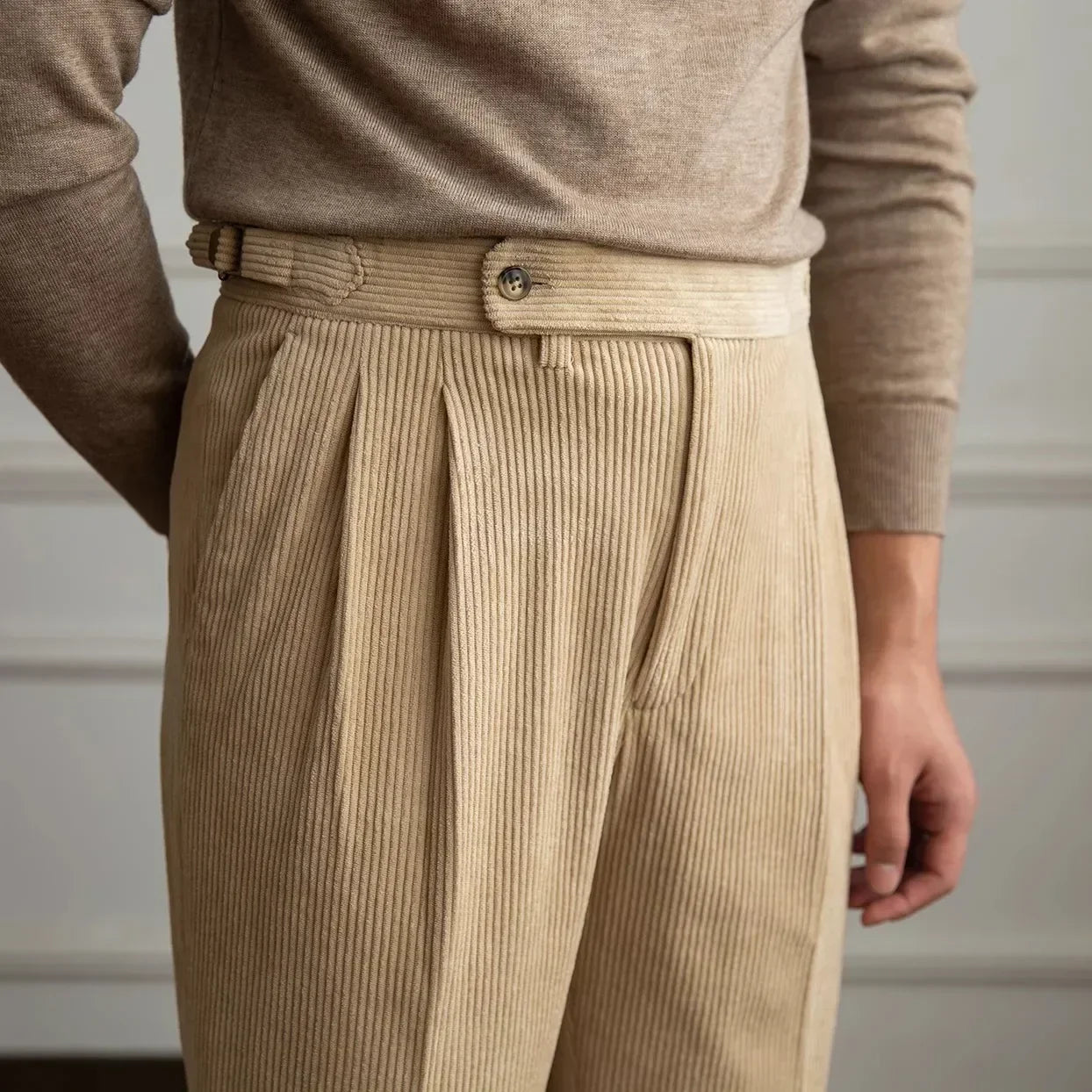 Norman | Men’s High-Waisted Corduroy Trousers
