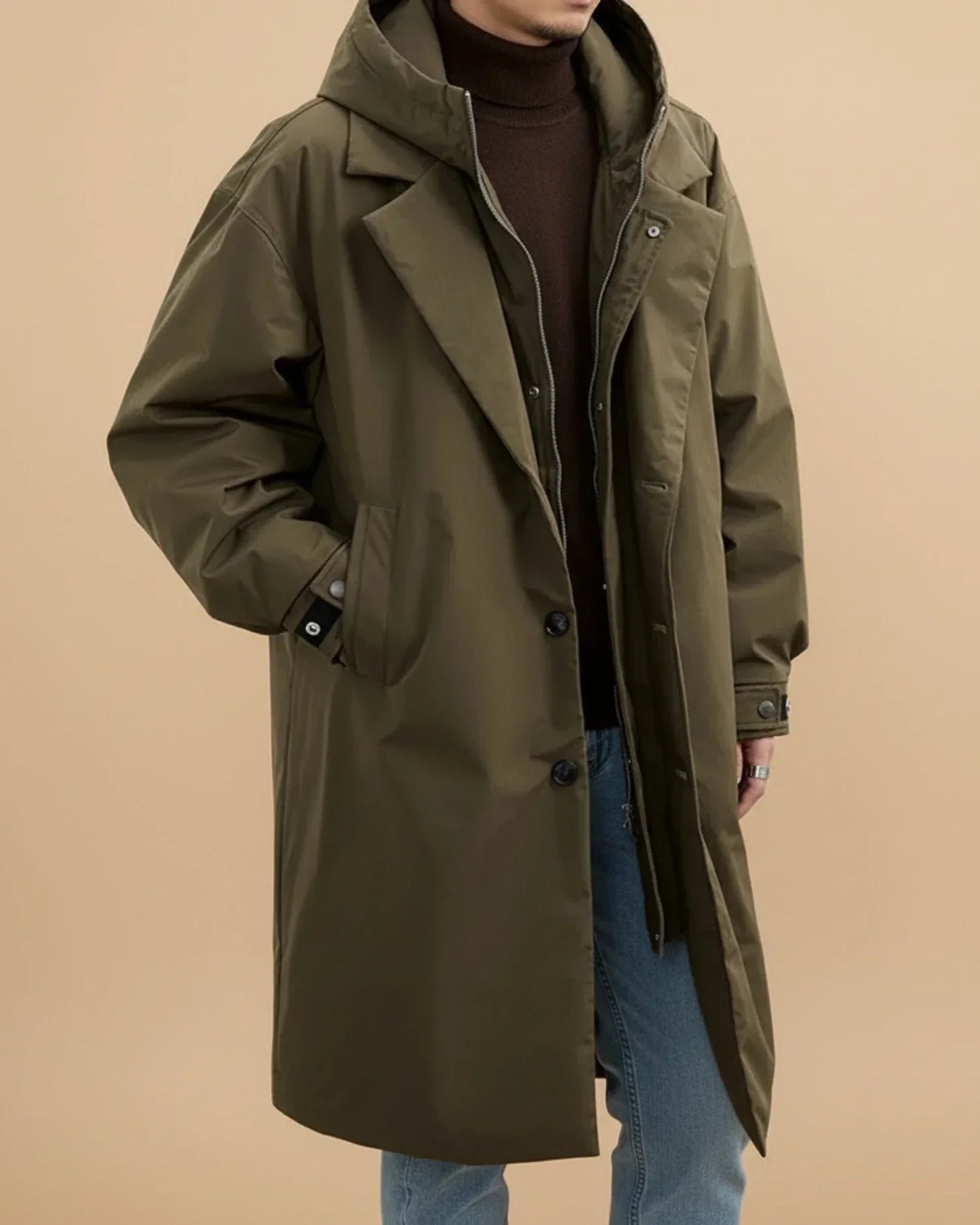 Novera | Men’s Hooded Long Waterproof Coat