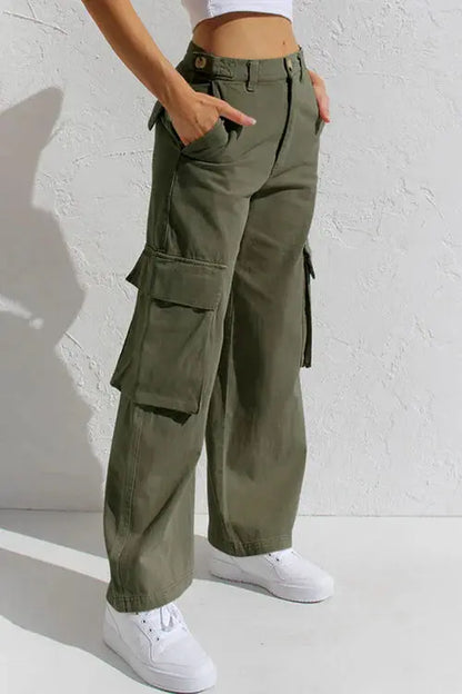 Sabine | Women’s Light Grey Cargo Trousers