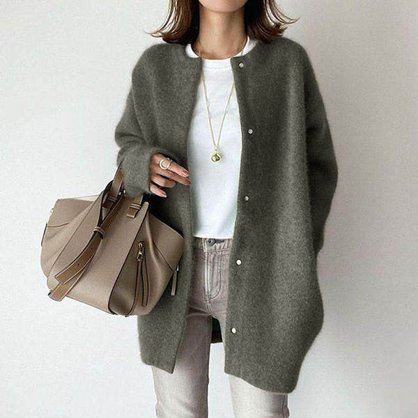 Rosanna | Women’s Minimalist Longline Button Cardigan