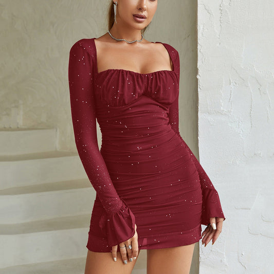 Octavia | Women’s Sparkling Mesh Bodycon Mini Dress