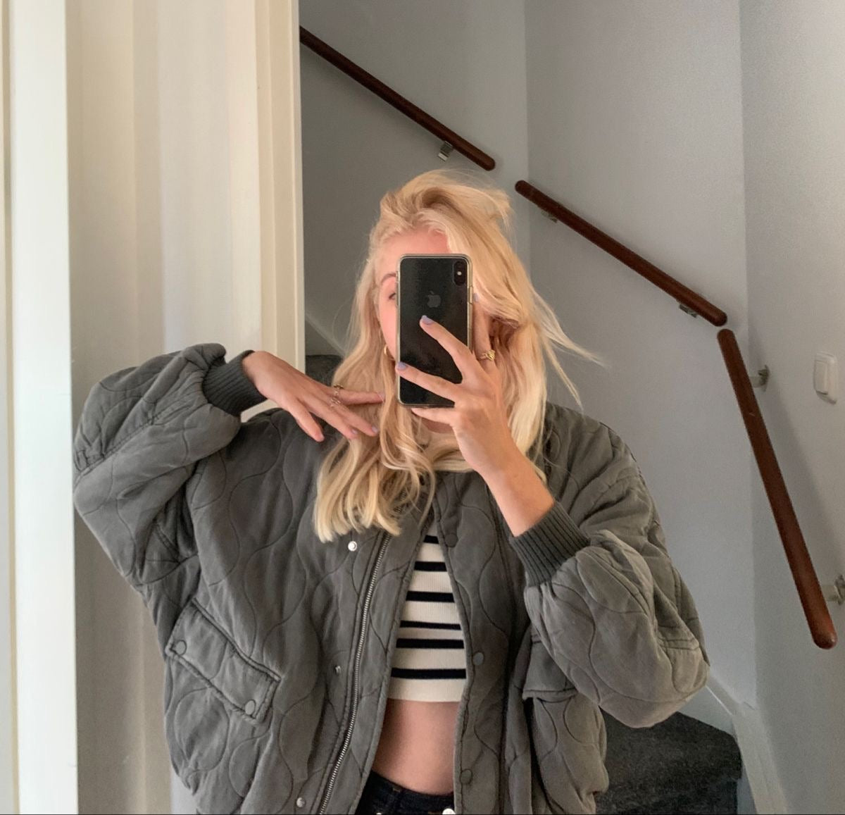Hillarie | Women’s Oversized Quilted Bomber Jacket