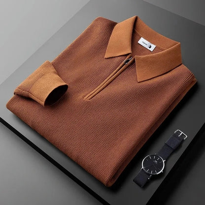 Owen | Men’s Hampton Waffle Knit Quarter-Zip Shirt