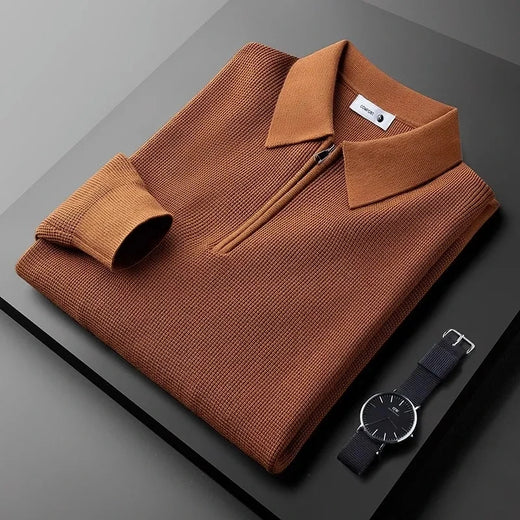 Owen | Men’s Hampton Waffle Knit Quarter-Zip Shirt