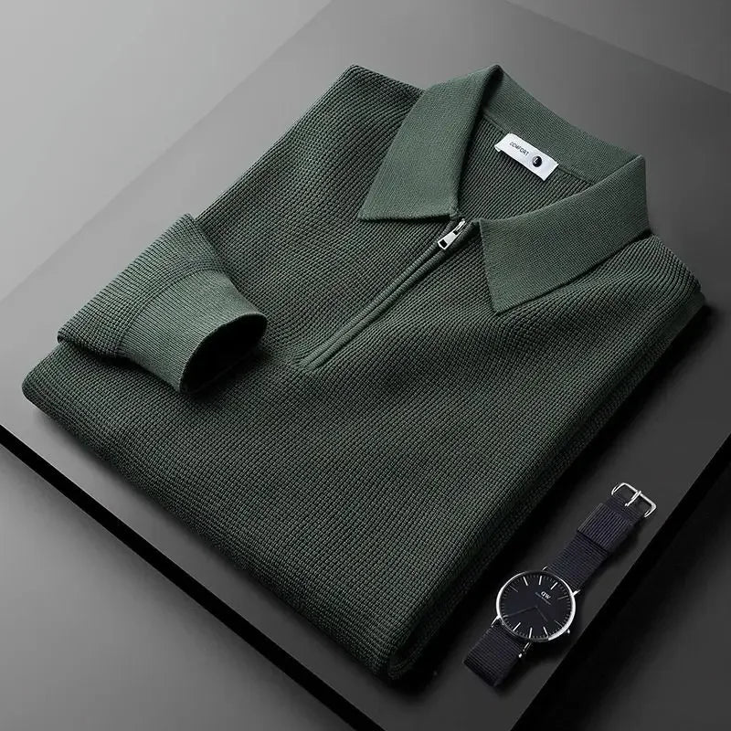 Owen | Men’s Hampton Waffle Knit Quarter-Zip Shirt