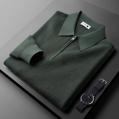 Owen | Men’s Hampton Waffle Knit Quarter-Zip Shirt
